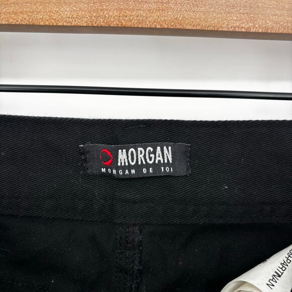 Morgan de Toi Black Studded Stretch Mini Skirt Size 28 - Picture 8 of 8